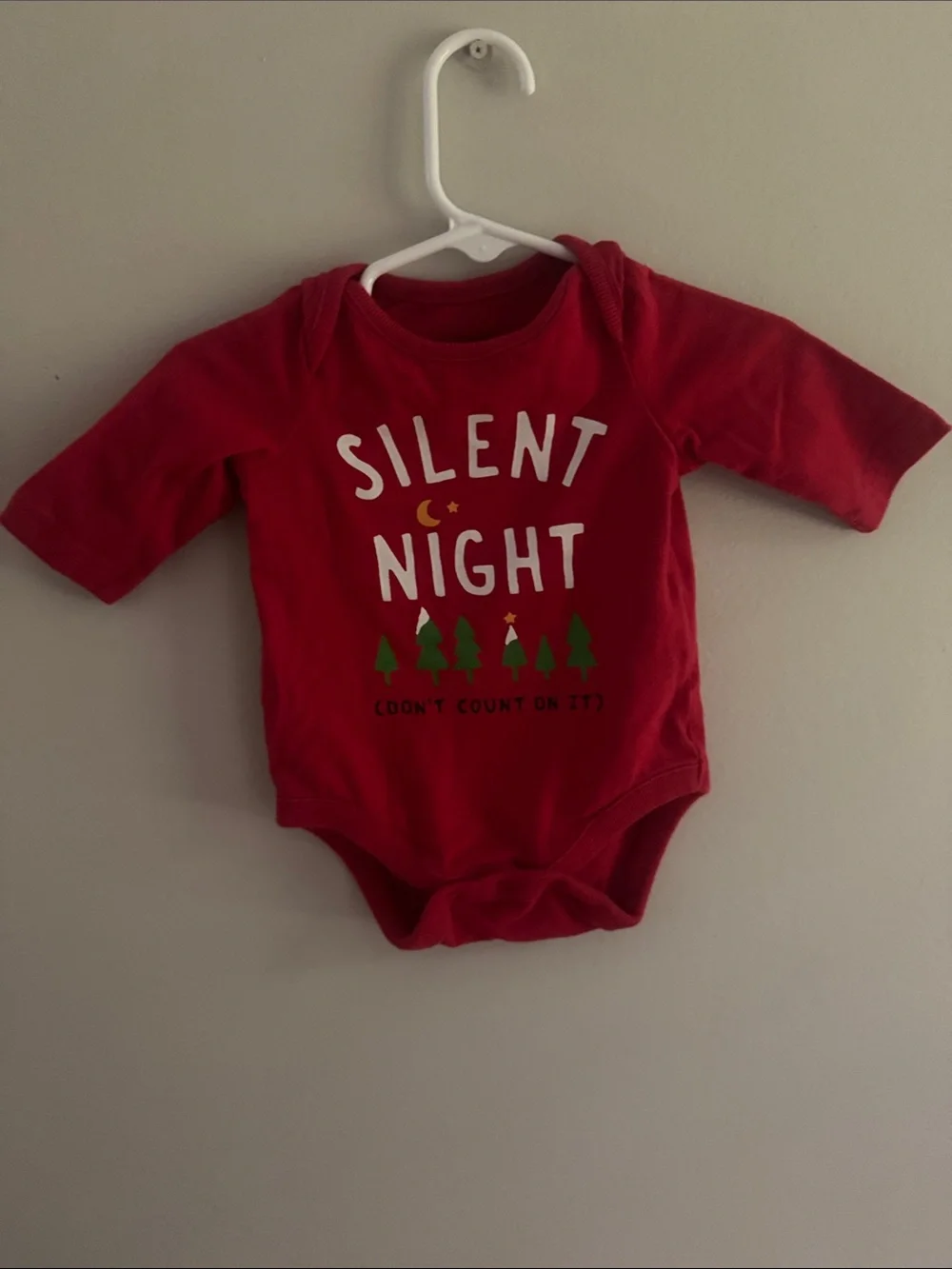 GAP Red 'Silent Night' Holiday Baby Bodysuit